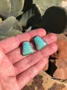 The Turquoise Studs, 39-Earrings-Calli Co., Turquoise and Silver Jewelry, Native American Handmade, Zuni Tribe, Navajo Tribe, Brock Texas