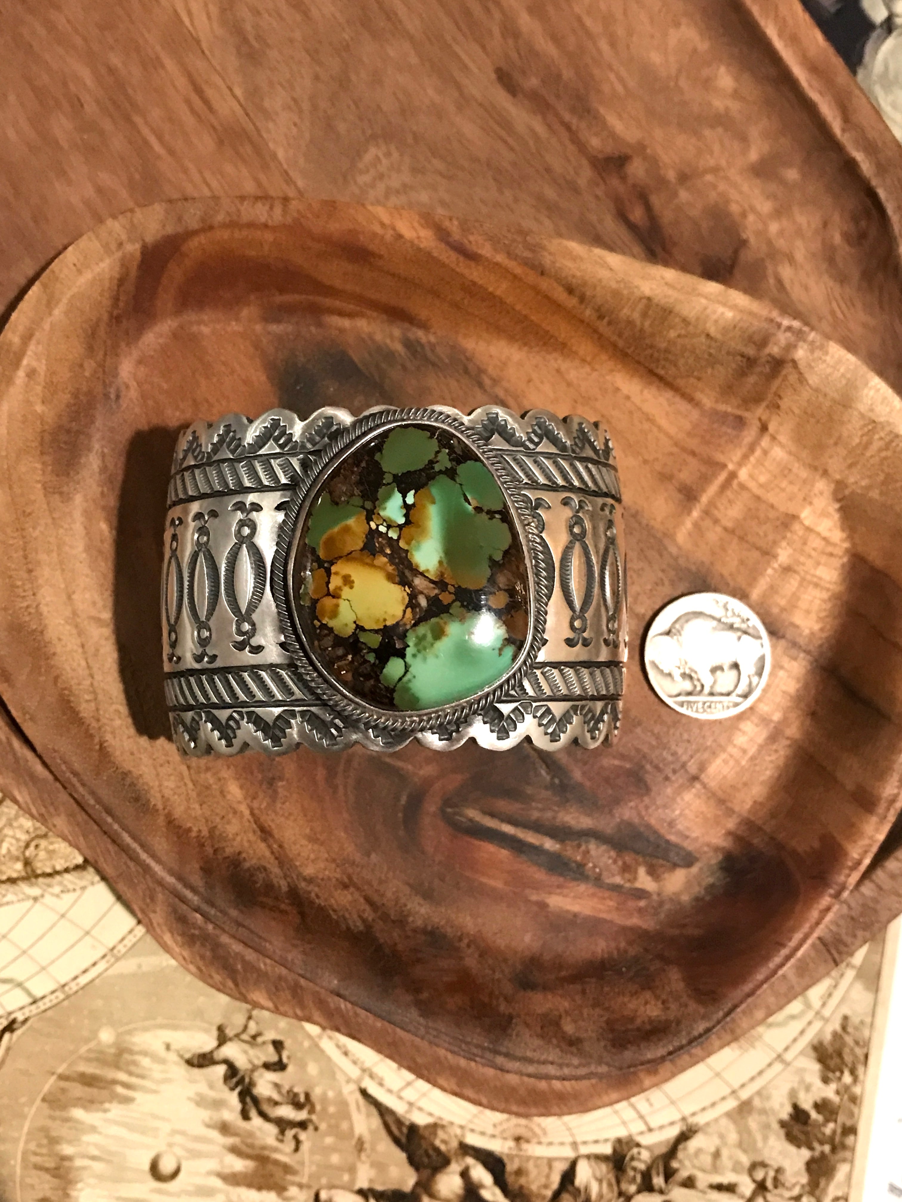 The Front Range Cuff-Bracelets & Cuffs-Calli Co., Turquoise and Silver Jewelry, Native American Handmade, Zuni Tribe, Navajo Tribe, Brock Texas