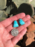 The Turquoise Studs, 40-Earrings-Calli Co., Turquoise and Silver Jewelry, Native American Handmade, Zuni Tribe, Navajo Tribe, Brock Texas