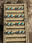 The Mira Turquoise Earrings-Earrings-Calli Co., Turquoise and Silver Jewelry, Native American Handmade, Zuni Tribe, Navajo Tribe, Brock Texas