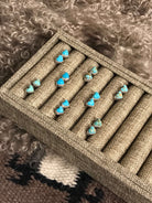The Nova Heart Studs-Earrings-Calli Co., Turquoise and Silver Jewelry, Native American Handmade, Zuni Tribe, Navajo Tribe, Brock Texas