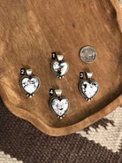The Yancey Heart Pendants-Pendants-Calli Co., Turquoise and Silver Jewelry, Native American Handmade, Zuni Tribe, Navajo Tribe, Brock Texas