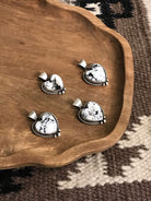 The Yancey Heart Pendants-Pendants-Calli Co., Turquoise and Silver Jewelry, Native American Handmade, Zuni Tribe, Navajo Tribe, Brock Texas