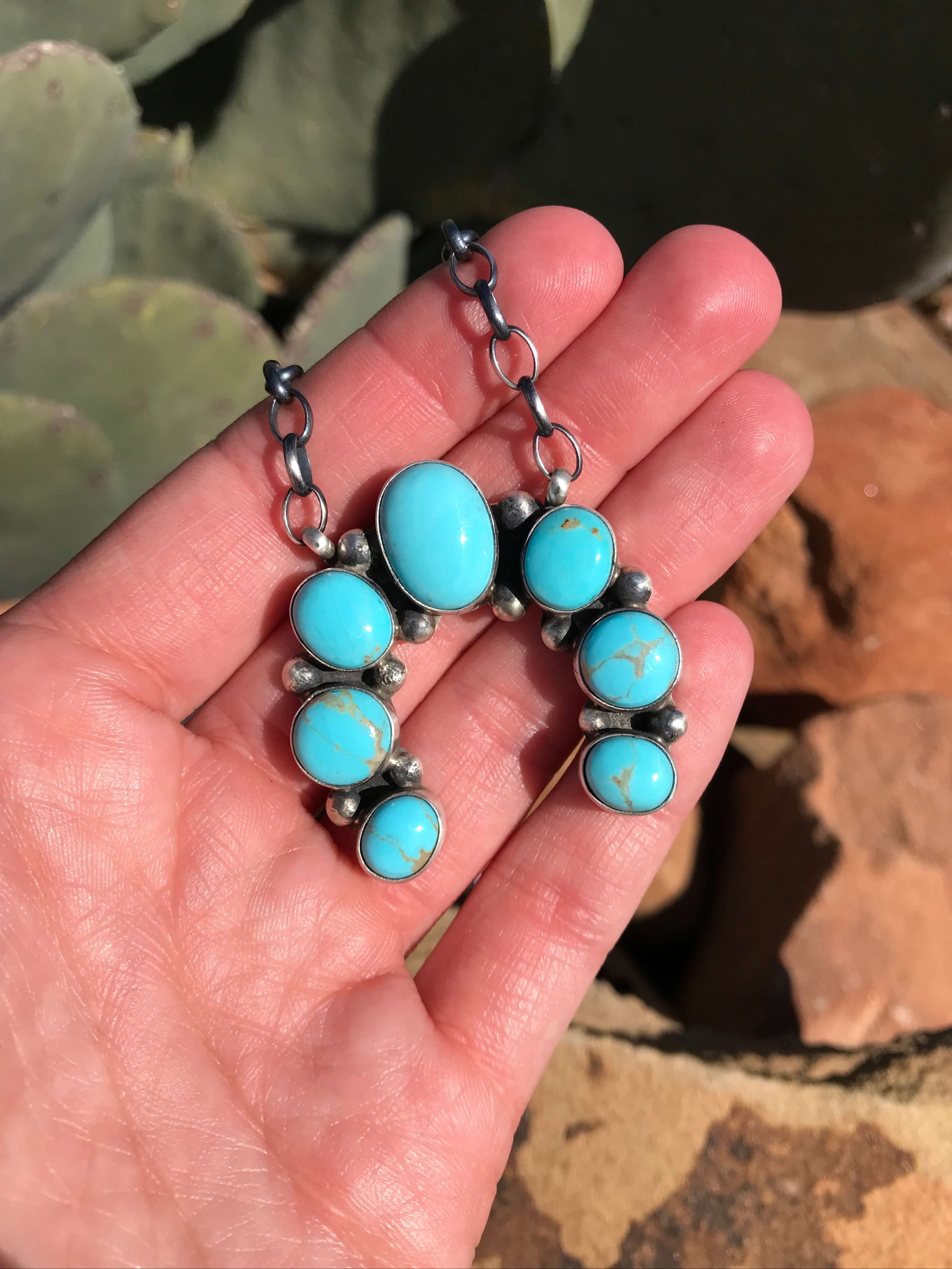 The Naja Necklace, 18-Necklaces-Calli Co., Turquoise and Silver Jewelry, Native American Handmade, Zuni Tribe, Navajo Tribe, Brock Texas