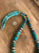 The Tuscola 34" Statement Necklace, 1 xx-Necklaces-Calli Co., Turquoise and Silver Jewelry, Native American Handmade, Zuni Tribe, Navajo Tribe, Brock Texas