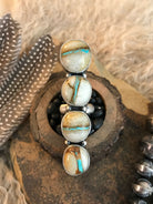 The Boulder Statement Ring, Sz 9-Rings-Calli Co., Turquoise and Silver Jewelry, Native American Handmade, Zuni Tribe, Navajo Tribe, Brock Texas