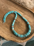 The Tuscola 34" Statement Necklace, 2 xx-Necklaces-Calli Co., Turquoise and Silver Jewelry, Native American Handmade, Zuni Tribe, Navajo Tribe, Brock Texas