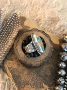 The Legend Ring 2, Sz 7.5-Rings-Calli Co., Turquoise and Silver Jewelry, Native American Handmade, Zuni Tribe, Navajo Tribe, Brock Texas