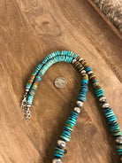 The Tuscola 34" Statement Necklace, 5-Necklaces-Calli Co., Turquoise and Silver Jewelry, Native American Handmade, Zuni Tribe, Navajo Tribe, Brock Texas