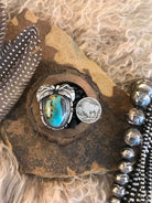 The Cocheco Ring, Sz 8-Rings-Calli Co., Turquoise and Silver Jewelry, Native American Handmade, Zuni Tribe, Navajo Tribe, Brock Texas