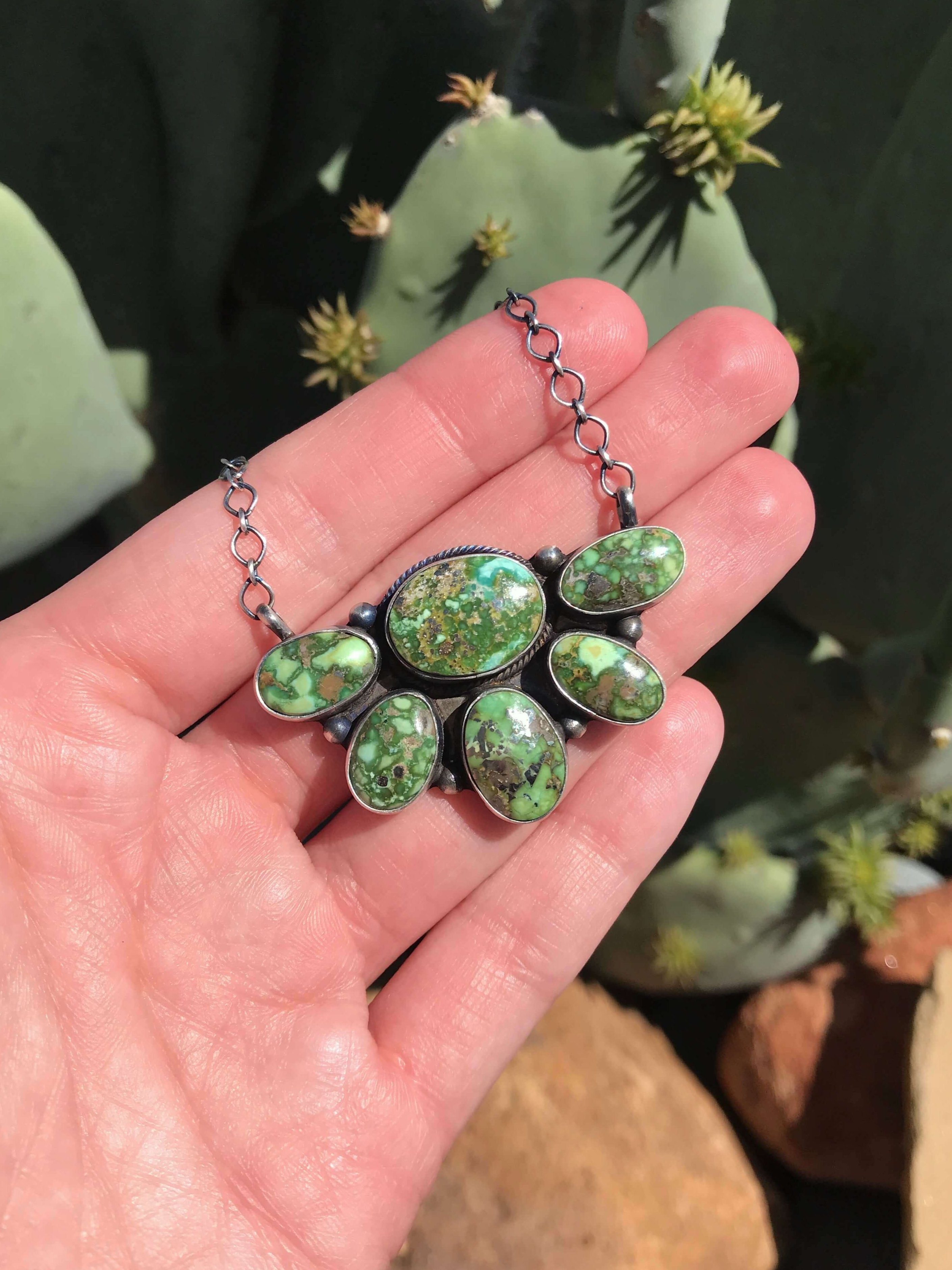 Small Mint Green Mixed Sonoran Lime Turquoise, 2024 Set of 9