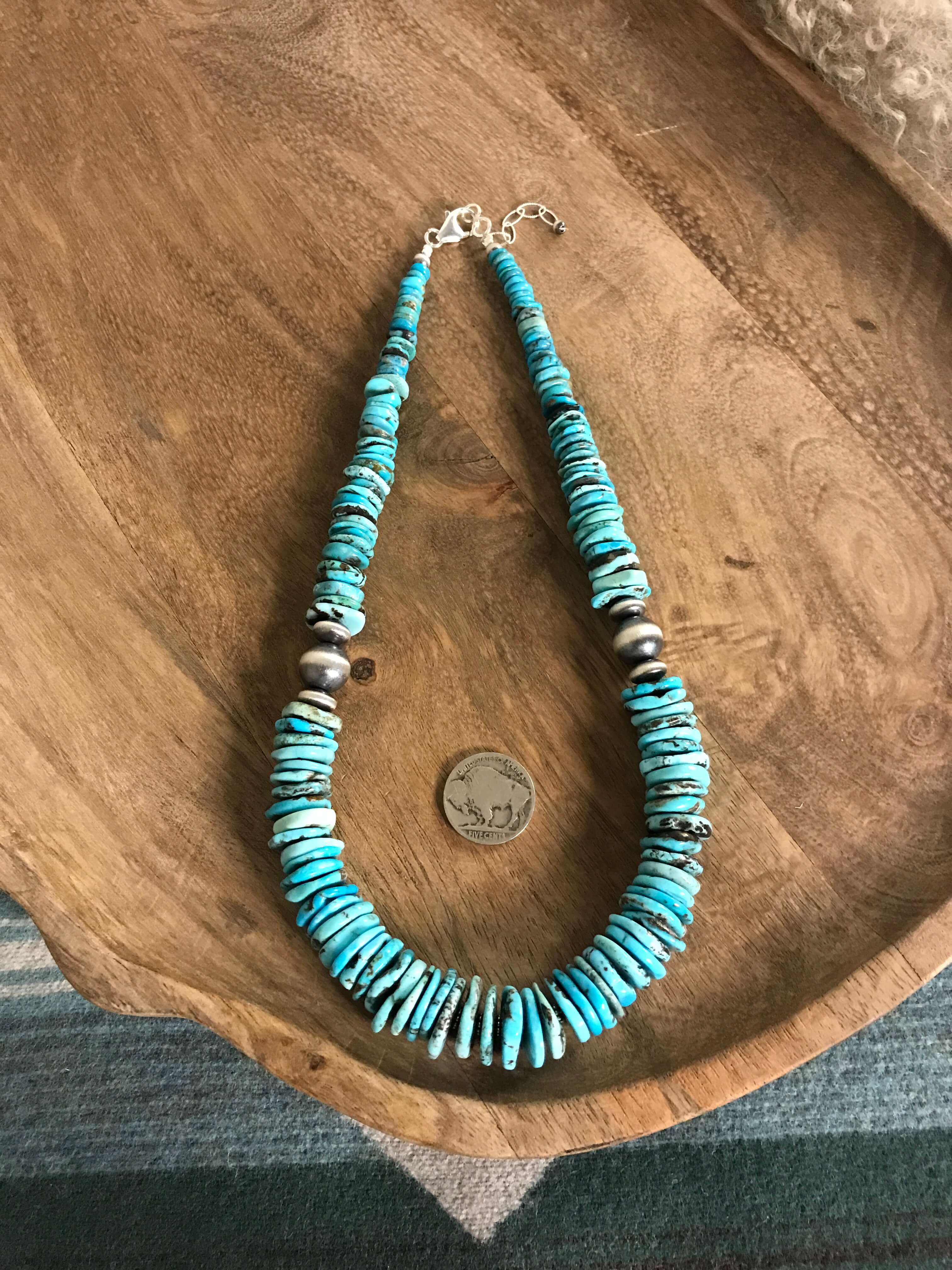 The Brady 20" Stacked Necklace, 2-Necklaces-Calli Co., Turquoise and Silver Jewelry, Native American Handmade, Zuni Tribe, Navajo Tribe, Brock Texas