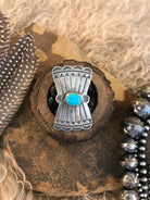 The Bowtie Ring 6, Sz. 8-Rings-Calli Co., Turquoise and Silver Jewelry, Native American Handmade, Zuni Tribe, Navajo Tribe, Brock Texas