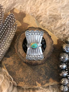 The Bowtie Ring 7, Sz. 8-Rings-Calli Co., Turquoise and Silver Jewelry, Native American Handmade, Zuni Tribe, Navajo Tribe, Brock Texas