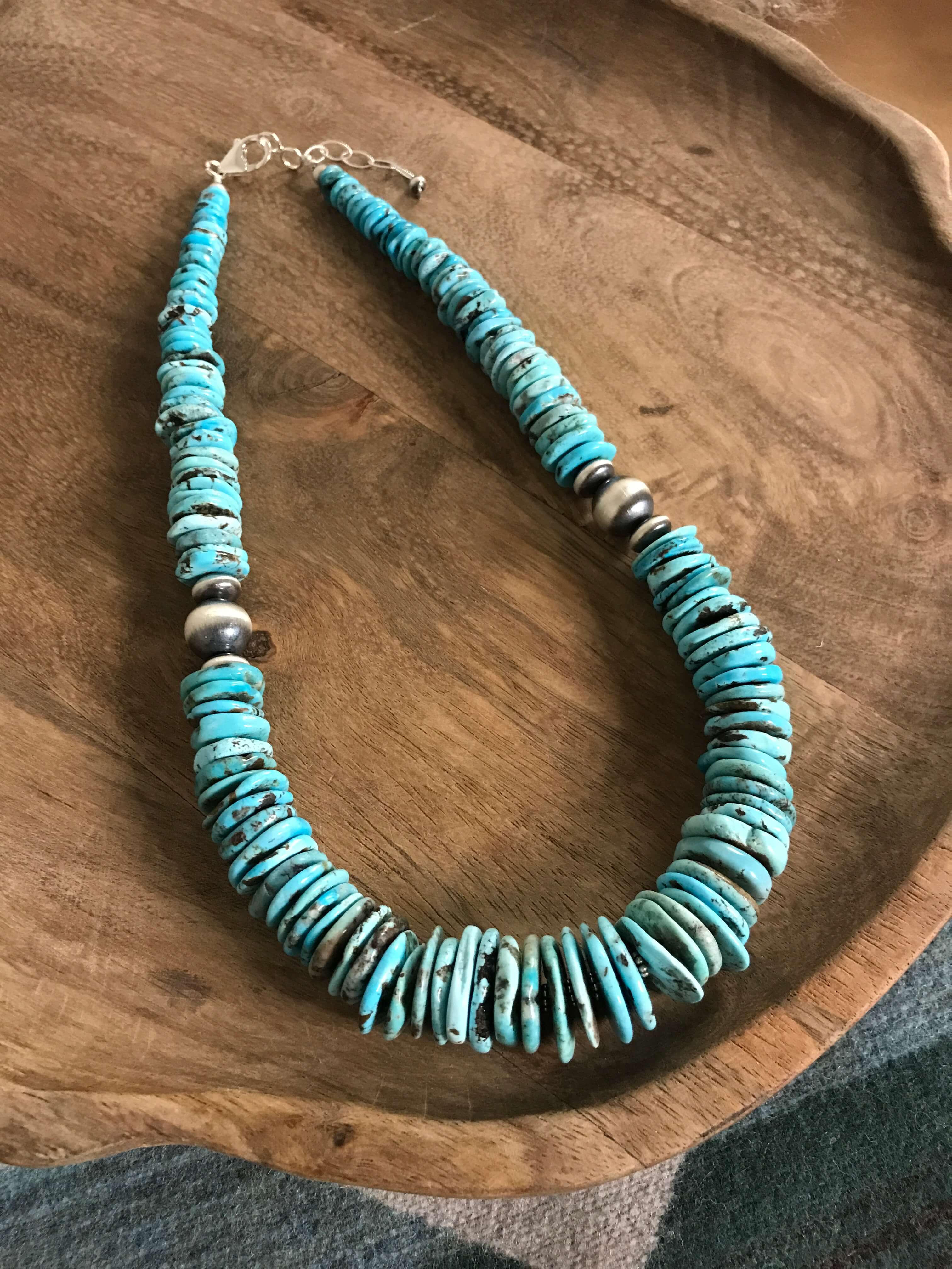 The Brady 20" Stacked Necklace, 3-Necklaces-Calli Co., Turquoise and Silver Jewelry, Native American Handmade, Zuni Tribe, Navajo Tribe, Brock Texas