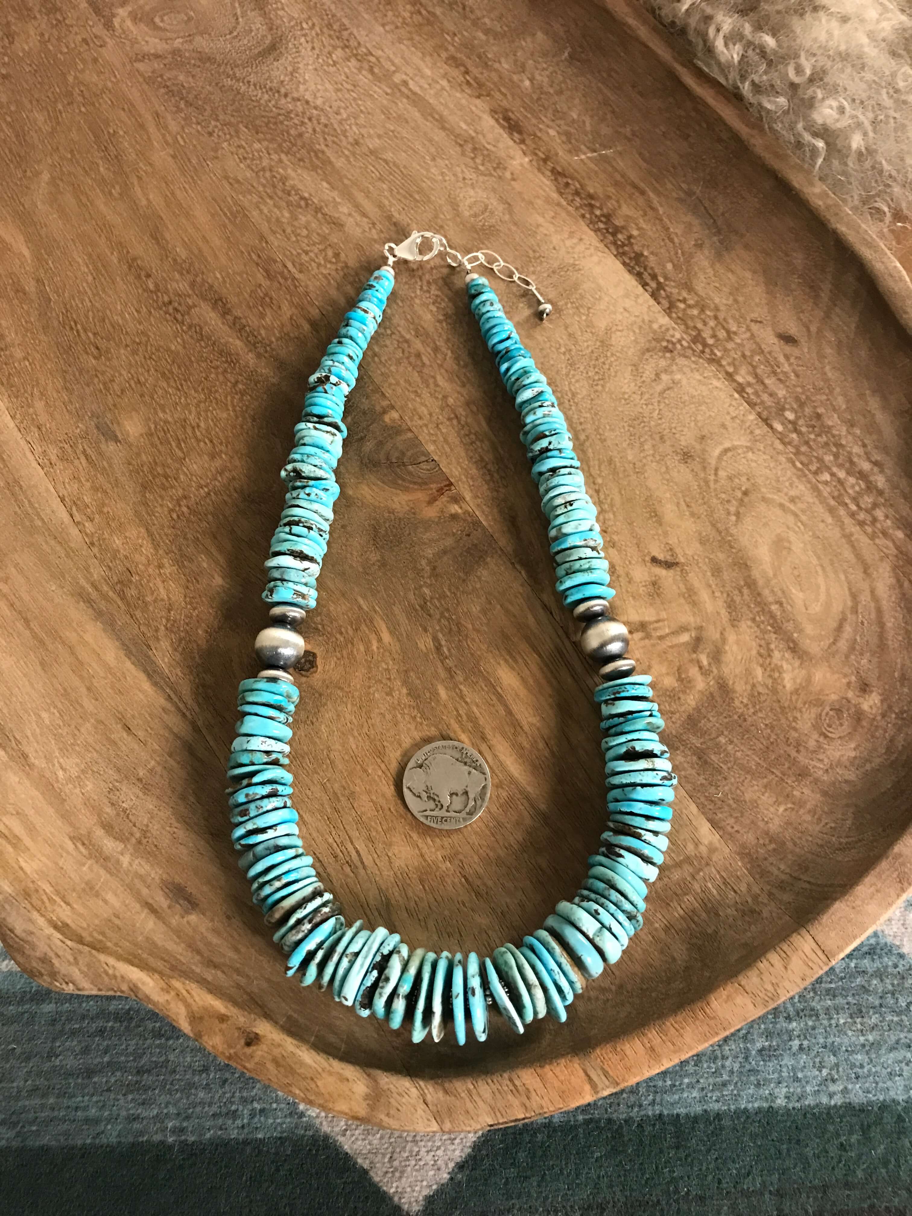 The Brady 20" Stacked Necklace, 3-Necklaces-Calli Co., Turquoise and Silver Jewelry, Native American Handmade, Zuni Tribe, Navajo Tribe, Brock Texas