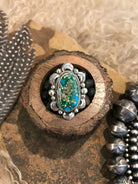 The Ring 14, Sz 9-Rings-Calli Co., Turquoise and Silver Jewelry, Native American Handmade, Zuni Tribe, Navajo Tribe, Brock Texas