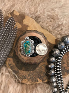 The Ring 14, Sz 9-Rings-Calli Co., Turquoise and Silver Jewelry, Native American Handmade, Zuni Tribe, Navajo Tribe, Brock Texas