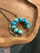 The Friona Naja Necklace, 2-Necklaces-Calli Co., Turquoise and Silver Jewelry, Native American Handmade, Zuni Tribe, Navajo Tribe, Brock Texas