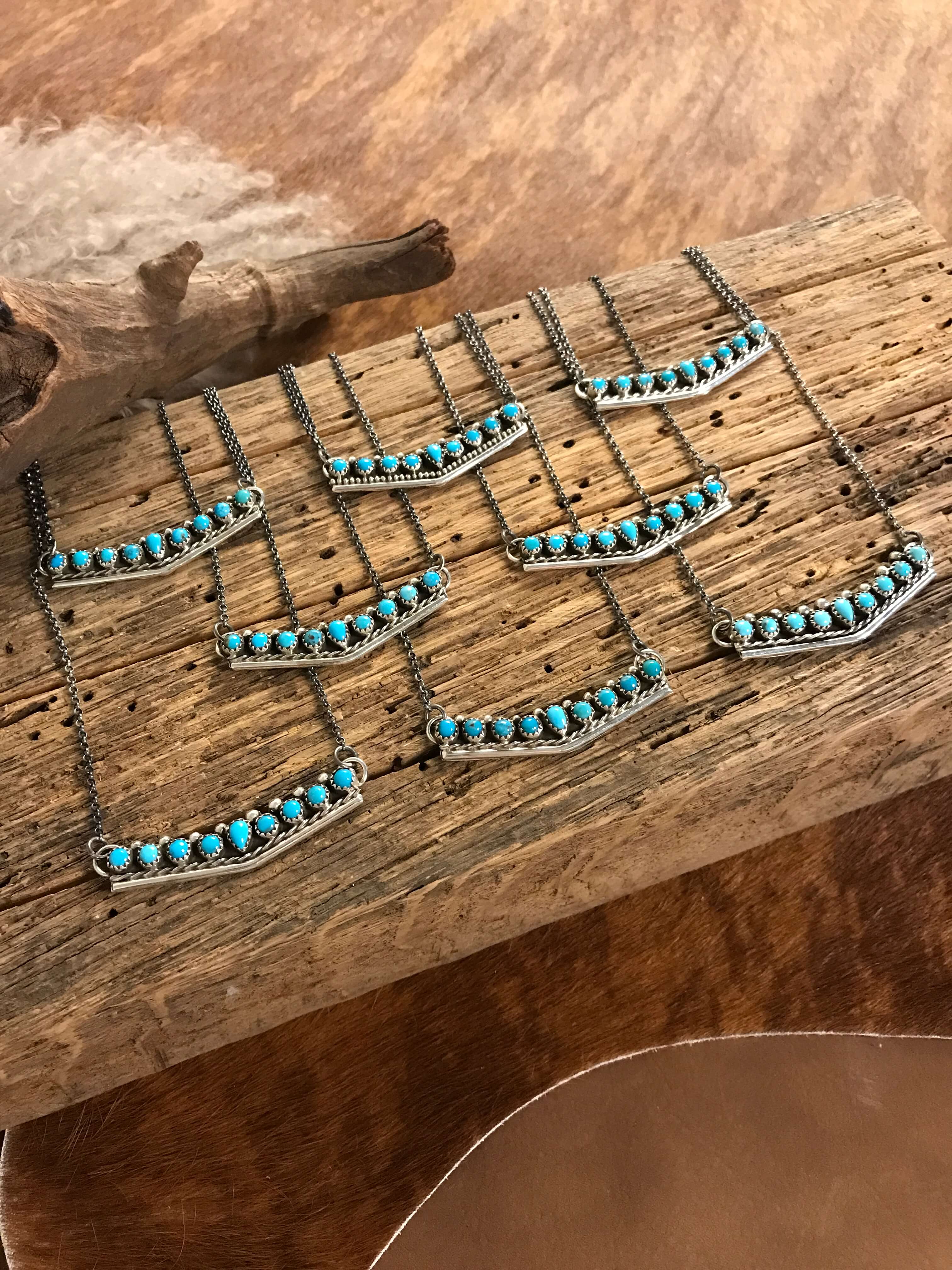The Valdina Necklaces-Necklaces-Calli Co., Turquoise and Silver Jewelry, Native American Handmade, Zuni Tribe, Navajo Tribe, Brock Texas