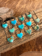 The Turquoise Heart Necklaces-Necklaces-Calli Co., Turquoise and Silver Jewelry, Native American Handmade, Zuni Tribe, Navajo Tribe, Brock Texas
