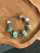 The Kiona Link Bracelet, 1-Bracelets & Cuffs-Calli Co., Turquoise and Silver Jewelry, Native American Handmade, Zuni Tribe, Navajo Tribe, Brock Texas