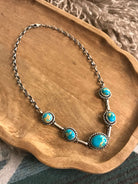 The Sutton Necklace, 1-Necklaces-Calli Co., Turquoise and Silver Jewelry, Native American Handmade, Zuni Tribe, Navajo Tribe, Brock Texas