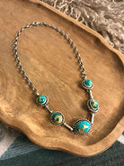 The Sutton Necklace, 2-Necklaces-Calli Co., Turquoise and Silver Jewelry, Native American Handmade, Zuni Tribe, Navajo Tribe, Brock Texas