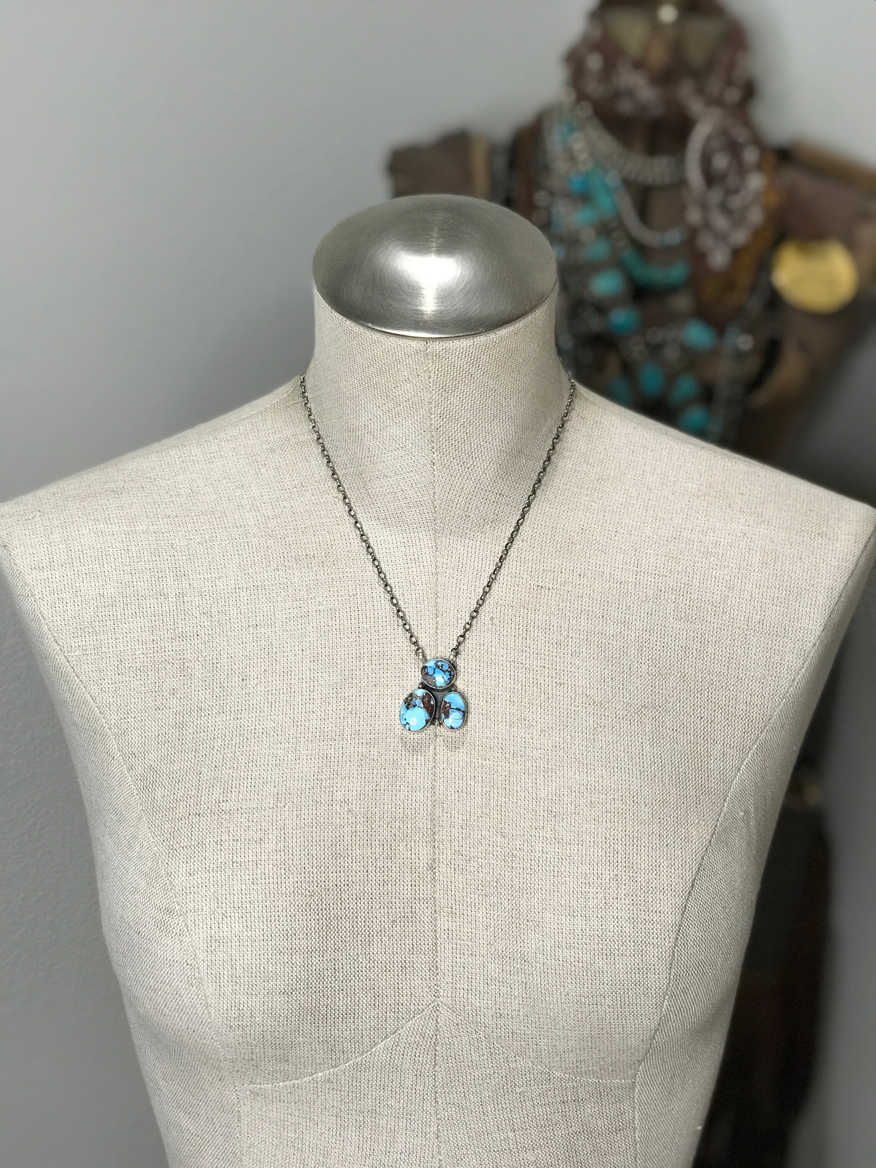 The Acacia Golden Hills Necklace, 6-Necklaces-Calli Co., Turquoise and Silver Jewelry, Native American Handmade, Zuni Tribe, Navajo Tribe, Brock Texas