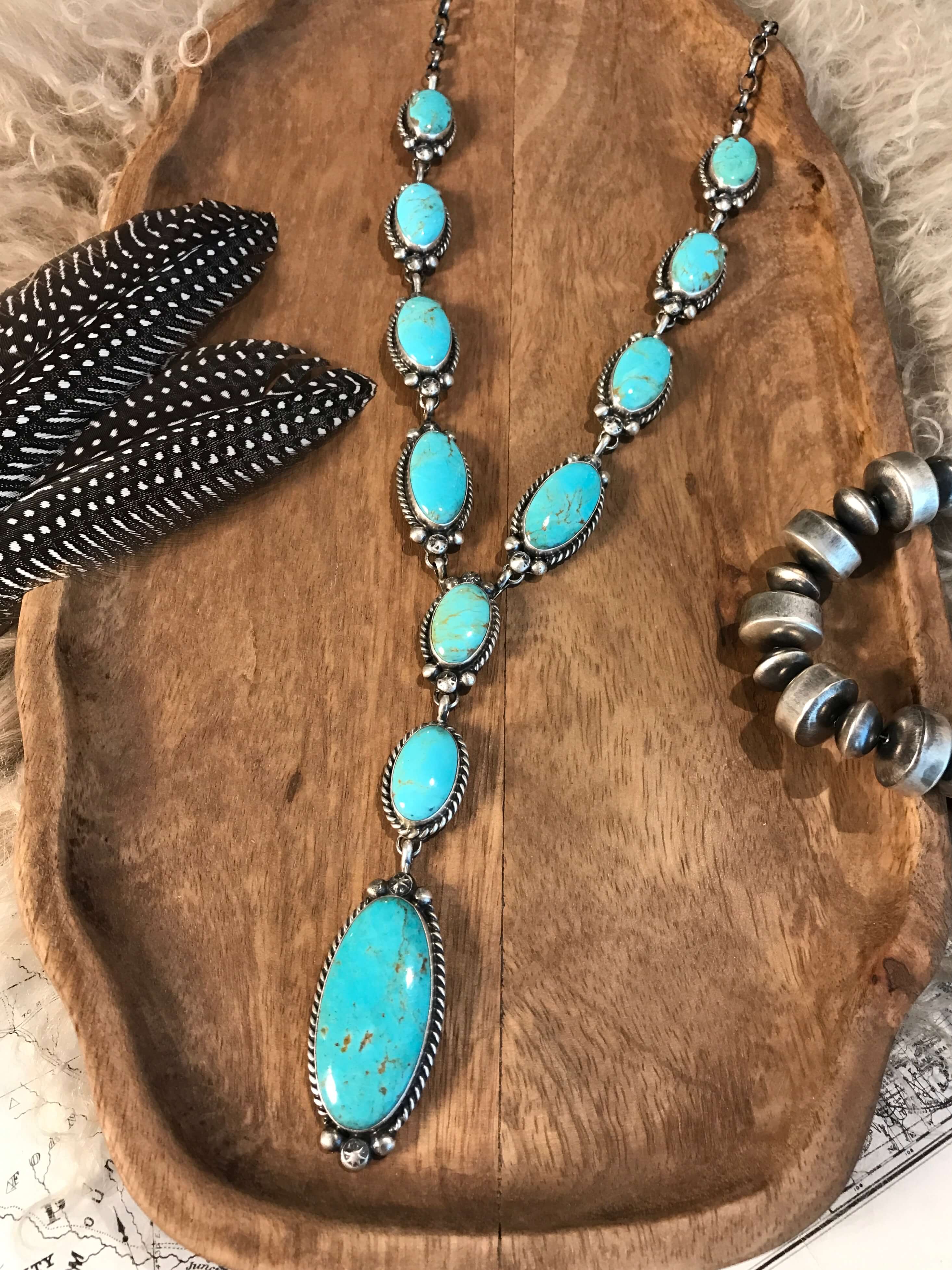 The Lariat Necklace Set, 4-Necklaces-Calli Co., Turquoise and Silver Jewelry, Native American Handmade, Zuni Tribe, Navajo Tribe, Brock Texas