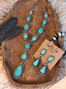 The Benson Lariat Necklace Set-Necklaces-Calli Co., Turquoise and Silver Jewelry, Native American Handmade, Zuni Tribe, Navajo Tribe, Brock Texas