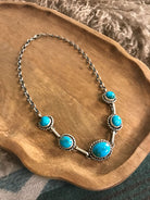 The Sutton Necklace, 7-Necklaces-Calli Co., Turquoise and Silver Jewelry, Native American Handmade, Zuni Tribe, Navajo Tribe, Brock Texas