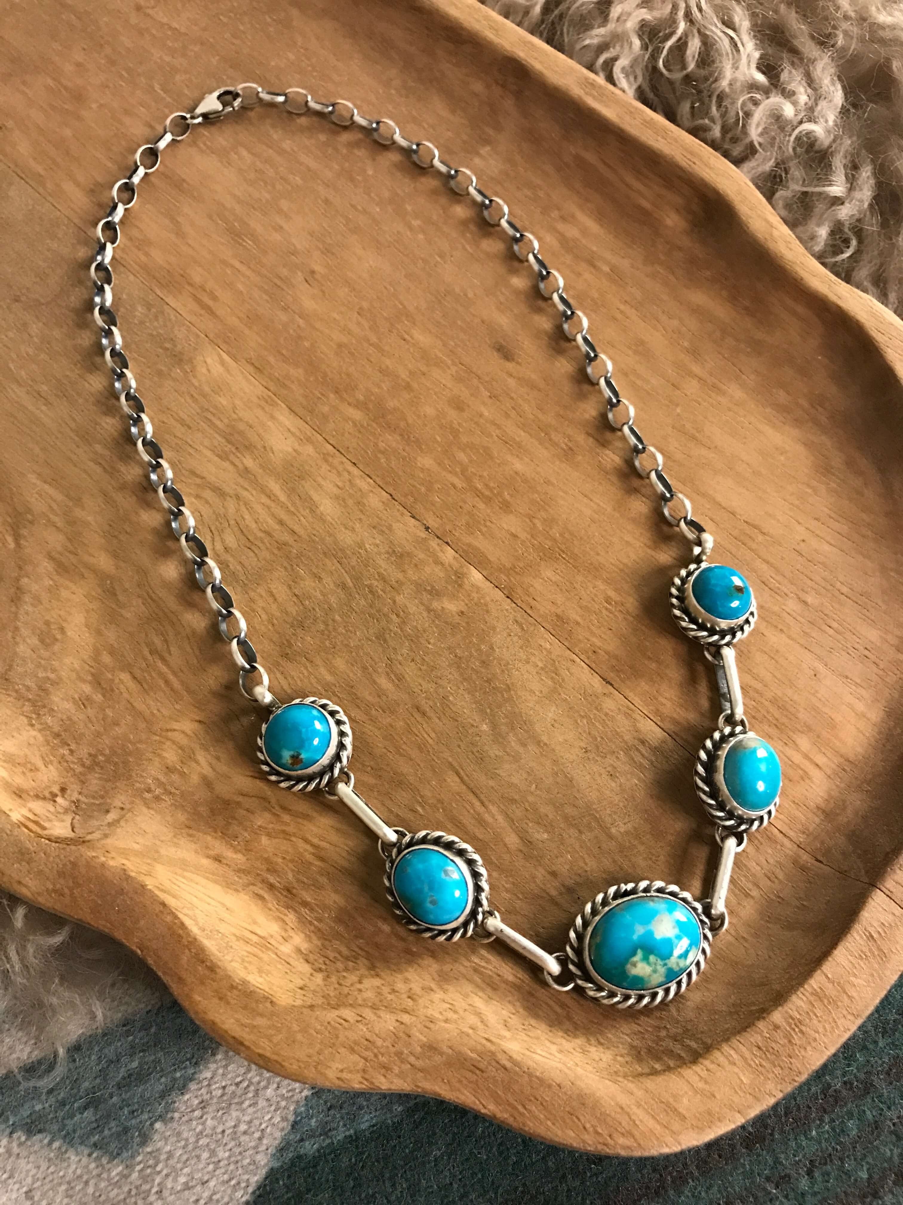 The Sutton Necklace, 8-Necklaces-Calli Co., Turquoise and Silver Jewelry, Native American Handmade, Zuni Tribe, Navajo Tribe, Brock Texas