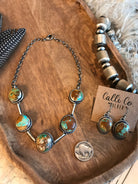 The Boulder Necklace Set, 3-Necklaces-Calli Co., Turquoise and Silver Jewelry, Native American Handmade, Zuni Tribe, Navajo Tribe, Brock Texas