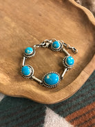 The Hamilton Link Bracelet, 5 xx-Bracelets & Cuffs-Calli Co., Turquoise and Silver Jewelry, Native American Handmade, Zuni Tribe, Navajo Tribe, Brock Texas