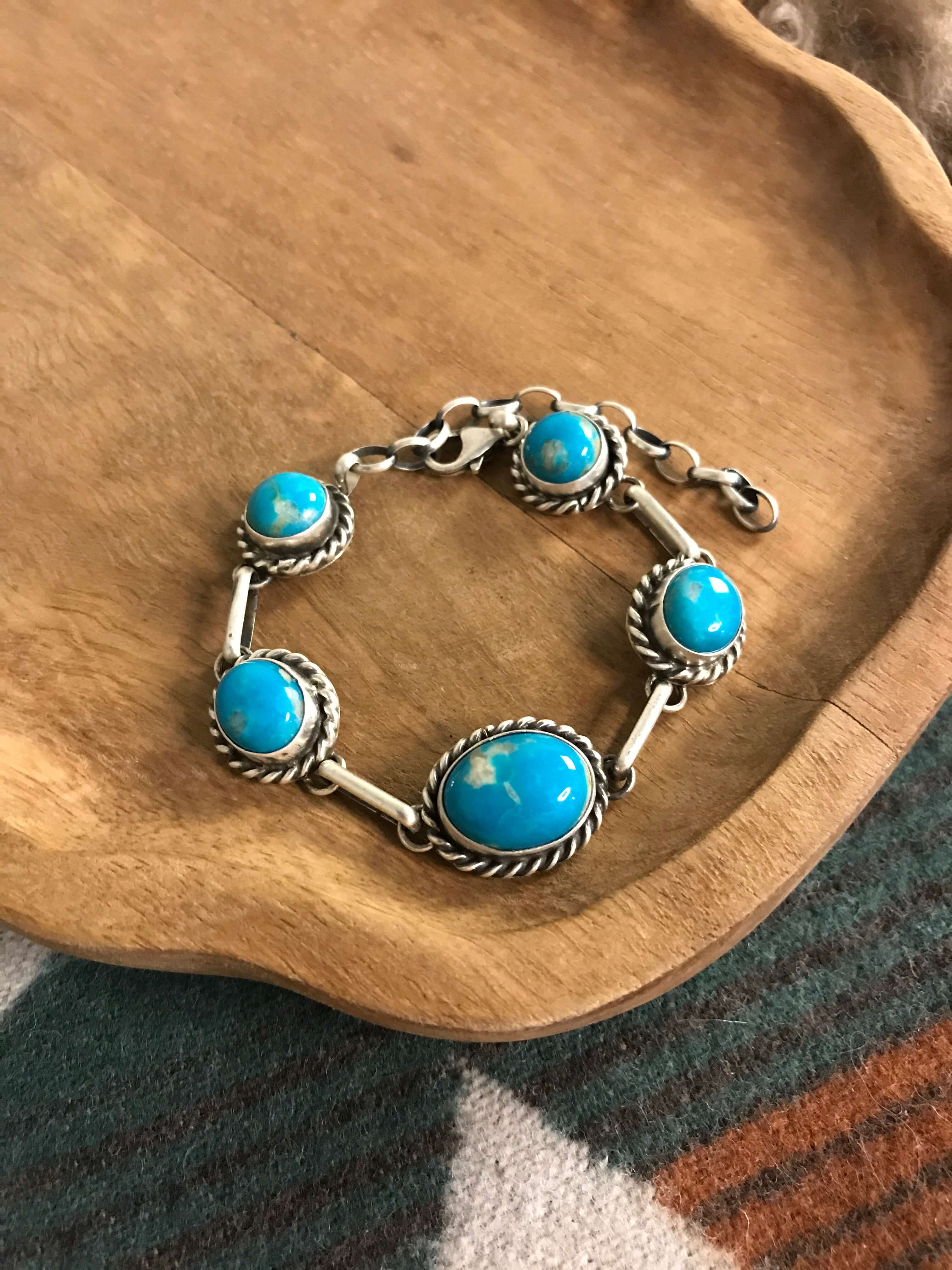 The Hamilton Link Bracelet, 5-Bracelets & Cuffs-Calli Co., Turquoise and Silver Jewelry, Native American Handmade, Zuni Tribe, Navajo Tribe, Brock Texas