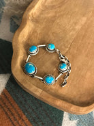 The Hamilton Link Bracelet, 5 xx-Bracelets & Cuffs-Calli Co., Turquoise and Silver Jewelry, Native American Handmade, Zuni Tribe, Navajo Tribe, Brock Texas