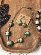 The Boulder Necklace Set, 2-Necklaces-Calli Co., Turquoise and Silver Jewelry, Native American Handmade, Zuni Tribe, Navajo Tribe, Brock Texas