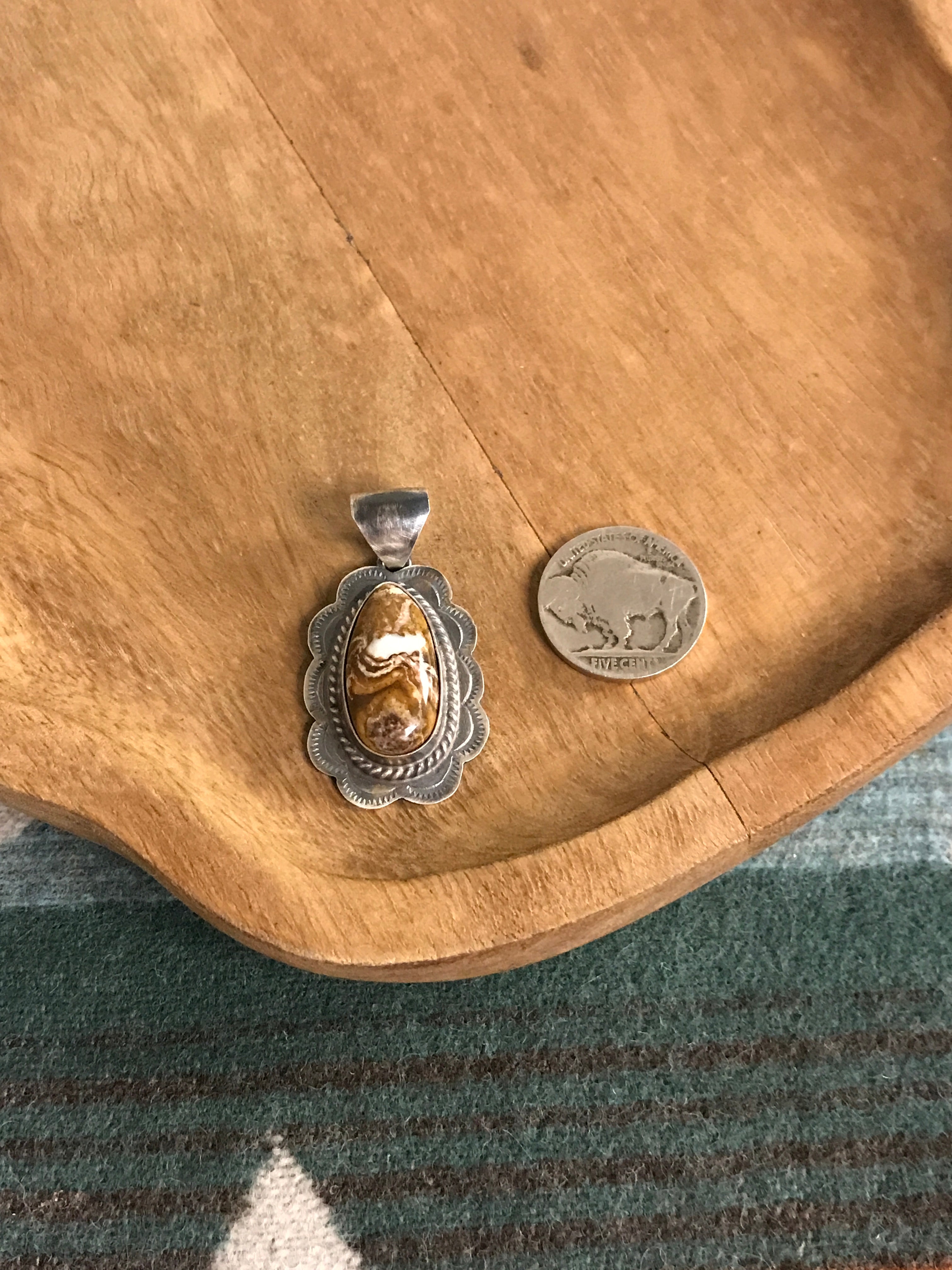 The Calypso Pendant-Pendants-Calli Co., Turquoise and Silver Jewelry, Native American Handmade, Zuni Tribe, Navajo Tribe, Brock Texas