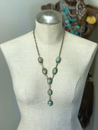 The Gretchen Lariat Necklace-Necklaces-Calli Co., Turquoise and Silver Jewelry, Native American Handmade, Zuni Tribe, Navajo Tribe, Brock Texas