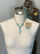 The Torch Lariat Necklace Set-Necklaces-Calli Co., Turquoise and Silver Jewelry, Native American Handmade, Zuni Tribe, Navajo Tribe, Brock Texas