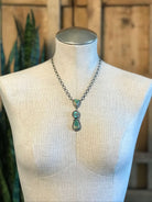 The Levita Lariat Necklace, 2 xx-Necklaces-Calli Co., Turquoise and Silver Jewelry, Native American Handmade, Zuni Tribe, Navajo Tribe, Brock Texas