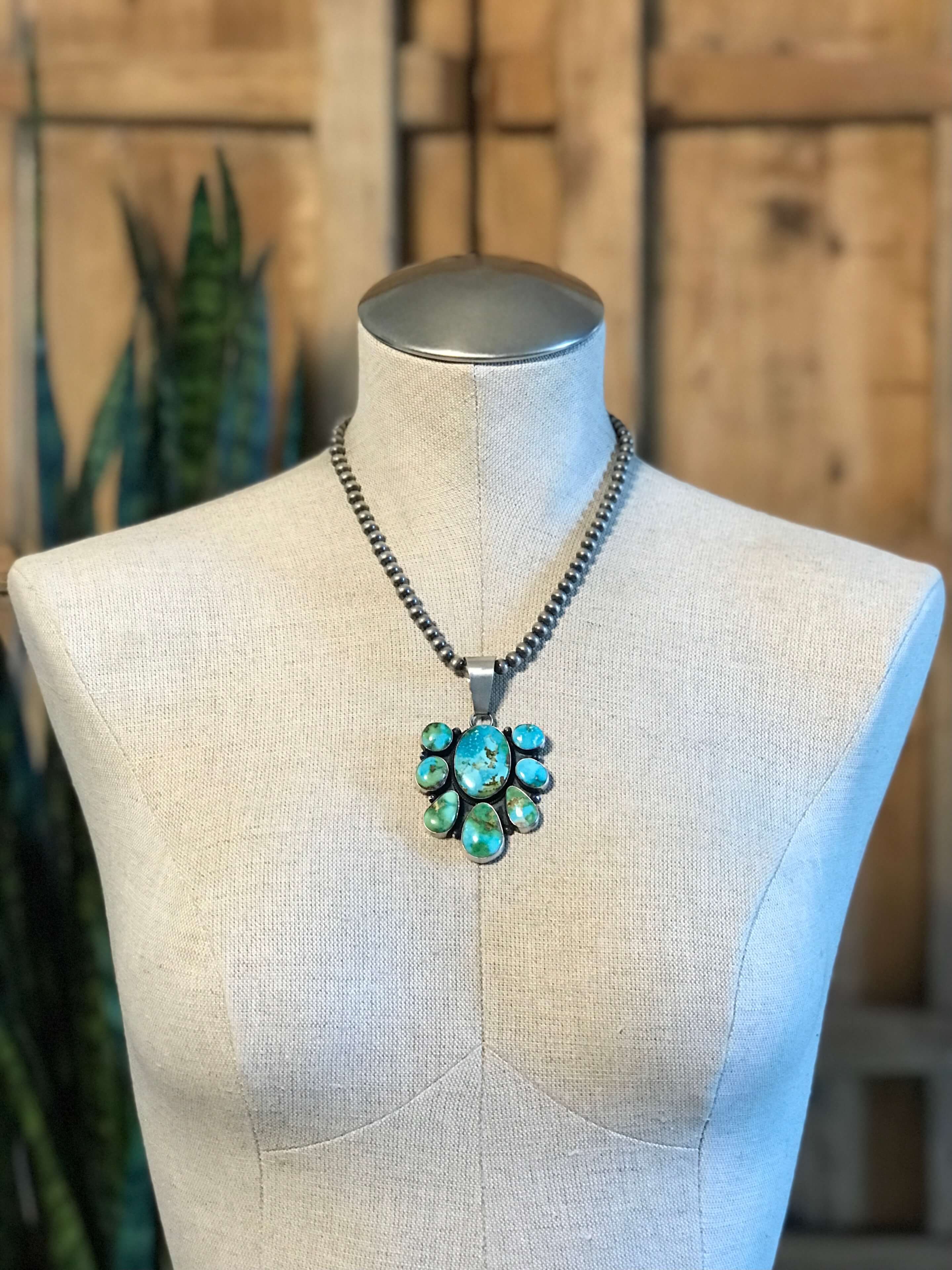 The Ezzi Pendant-Pendants-Calli Co., Turquoise and Silver Jewelry, Native American Handmade, Zuni Tribe, Navajo Tribe, Brock Texas