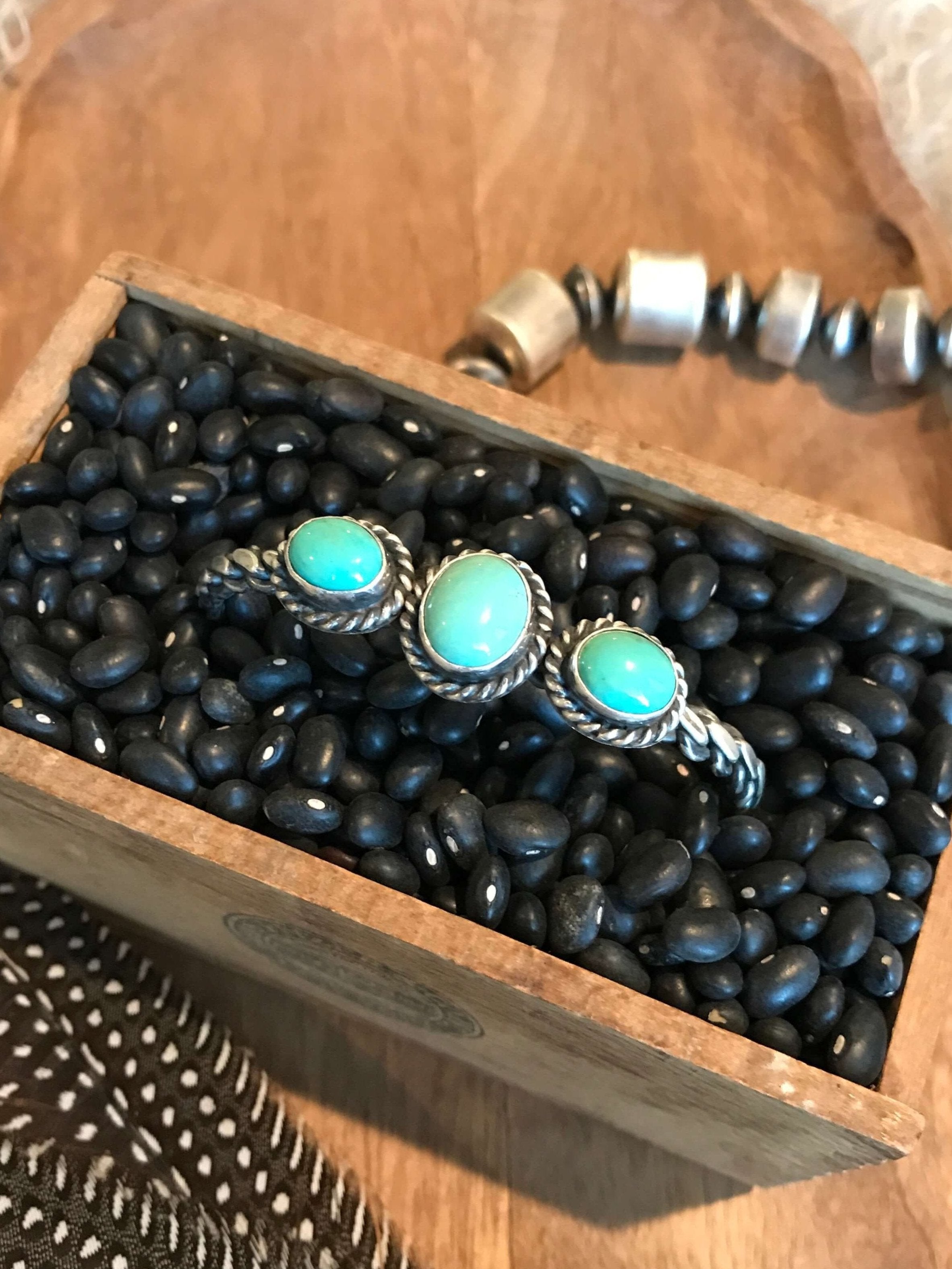 The Triple Stone Braid Cuff, 1-Bracelets & Cuffs-Calli Co., Turquoise and Silver Jewelry, Native American Handmade, Zuni Tribe, Navajo Tribe, Brock Texas