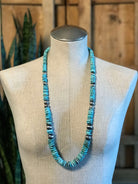 The Tuscola 34" Statement Necklace, 2 xx-Necklaces-Calli Co., Turquoise and Silver Jewelry, Native American Handmade, Zuni Tribe, Navajo Tribe, Brock Texas