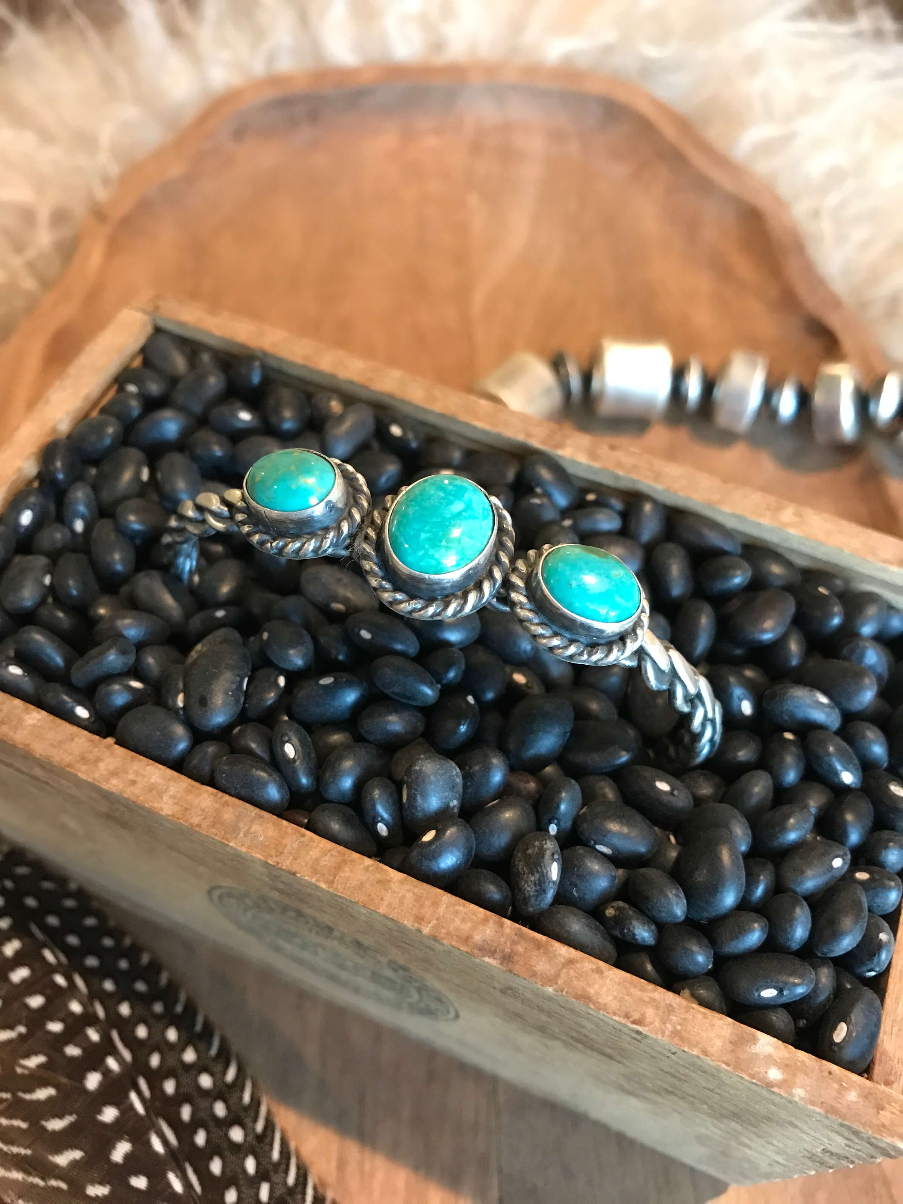 The Triple Stone Braid Cuff, 2-Bracelets & Cuffs-Calli Co., Turquoise and Silver Jewelry, Native American Handmade, Zuni Tribe, Navajo Tribe, Brock Texas