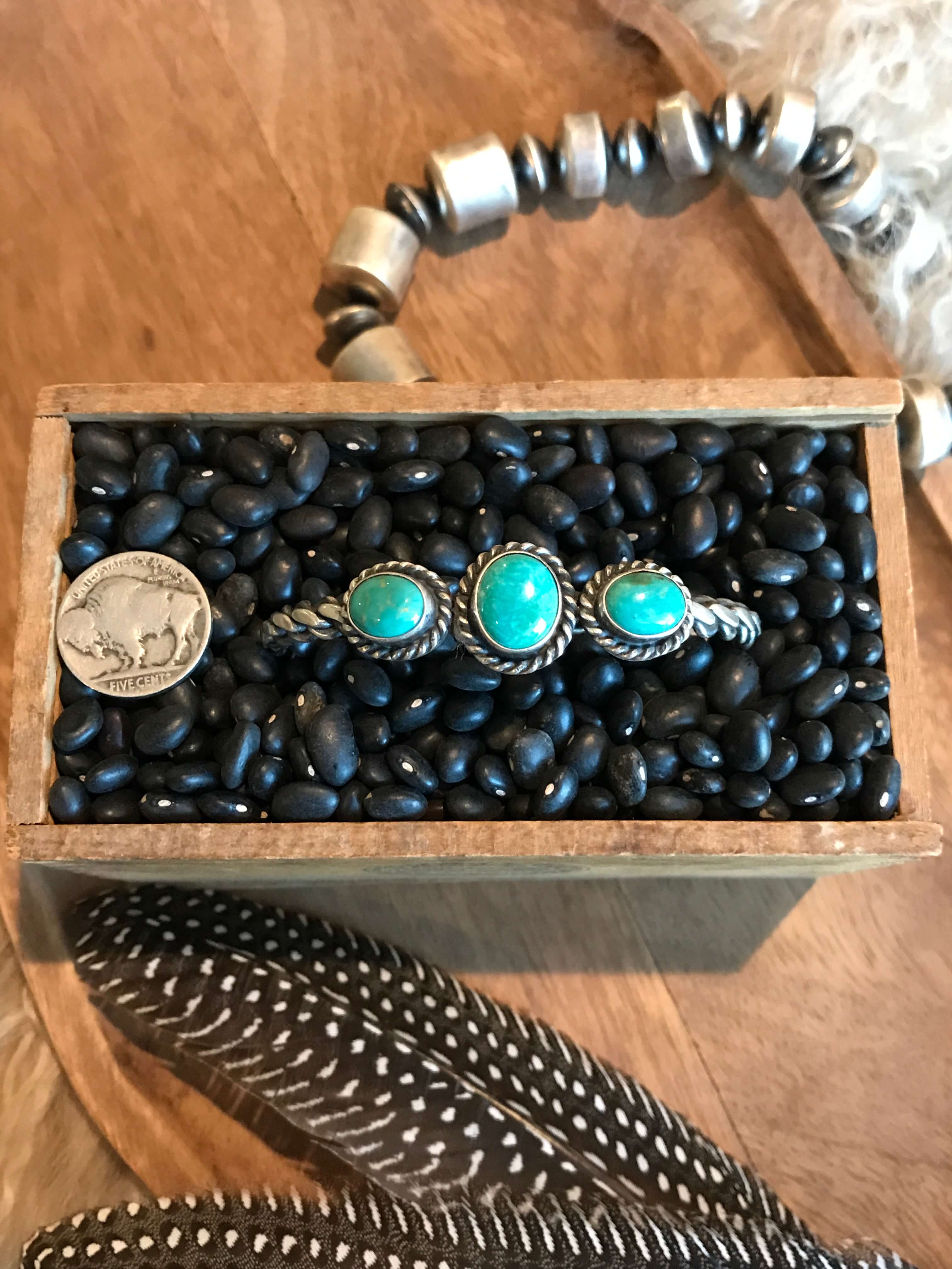 The Triple Stone Braid Cuff, 2-Bracelets & Cuffs-Calli Co., Turquoise and Silver Jewelry, Native American Handmade, Zuni Tribe, Navajo Tribe, Brock Texas