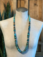 The Tuscola 34" Statement Necklace, 5-Necklaces-Calli Co., Turquoise and Silver Jewelry, Native American Handmade, Zuni Tribe, Navajo Tribe, Brock Texas