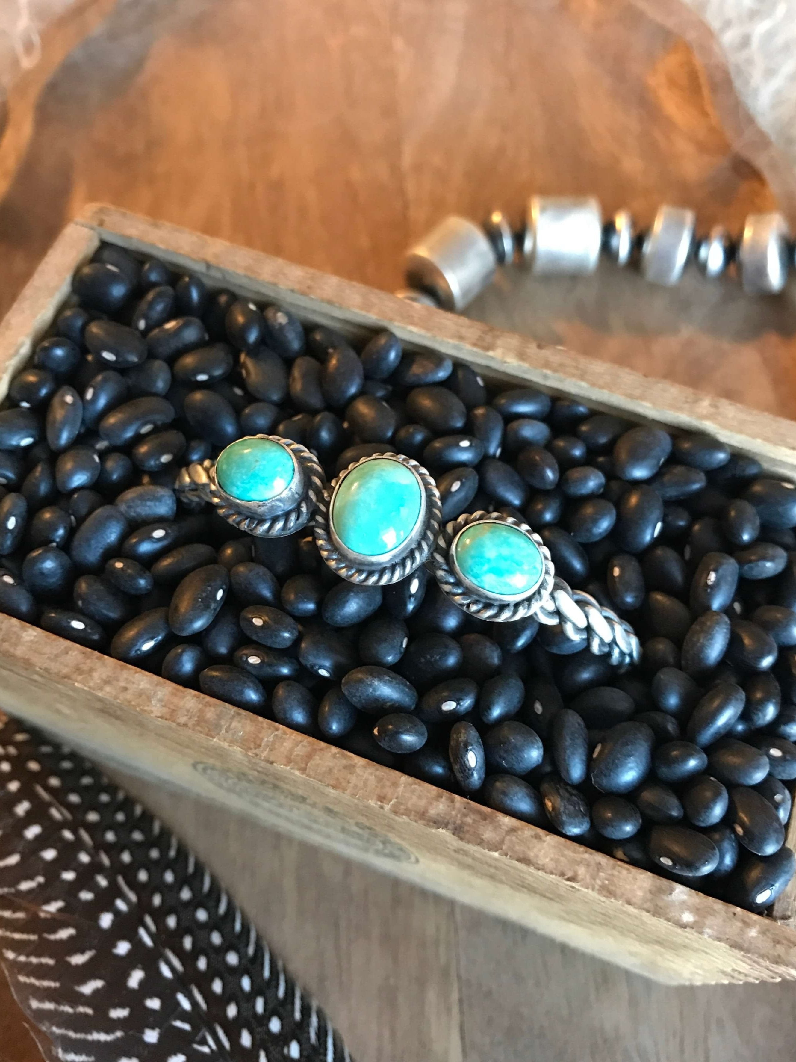 The Triple Stone Braid Cuff, 4-Bracelets & Cuffs-Calli Co., Turquoise and Silver Jewelry, Native American Handmade, Zuni Tribe, Navajo Tribe, Brock Texas