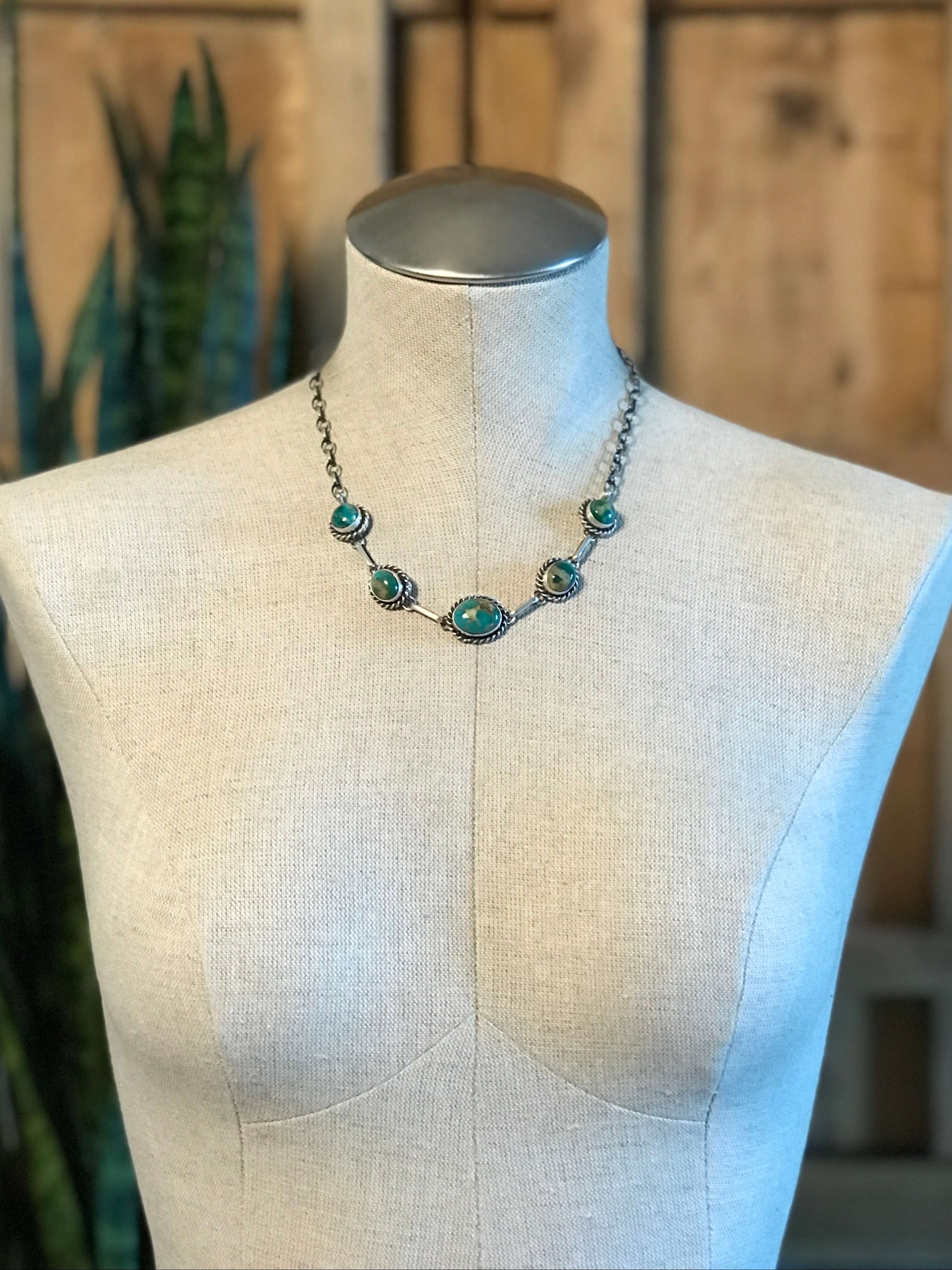 The Sutton Necklace, 2-Necklaces-Calli Co., Turquoise and Silver Jewelry, Native American Handmade, Zuni Tribe, Navajo Tribe, Brock Texas